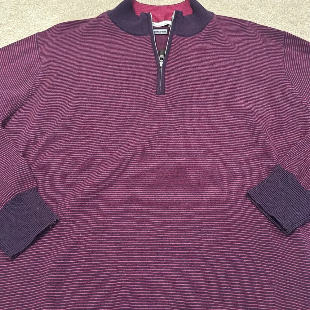 Peter millar striped quarter zip
